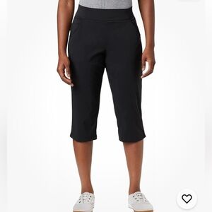Columbia Women's Gray Anytime Casual Active Fit Pull On Capri black